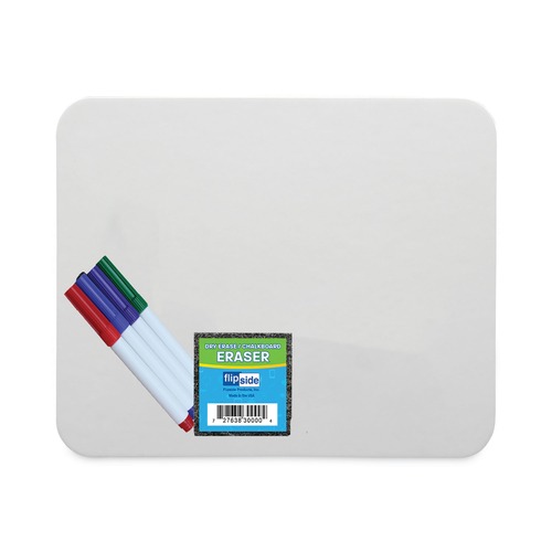 White Boards | Flipside 31004 12 in. x 9 in. Magnetic Dry Erase Board Set - White Surface (12/Pack) image number 0