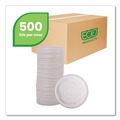 Food Trays, Containers, and Lids | Eco-Products EP-ECOLID-SPL 12 oz./16 oz./32 oz. World Art PLA-Laminated Plastic Soup Container Lids - White (500/Carton) image number 4