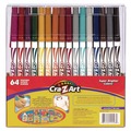 Washable Markers | Cra-Z-Art 10128WM16 Washable SuperTip Fine/Broad Bullet Markers - Assorted Colors (64/Set) image number 1