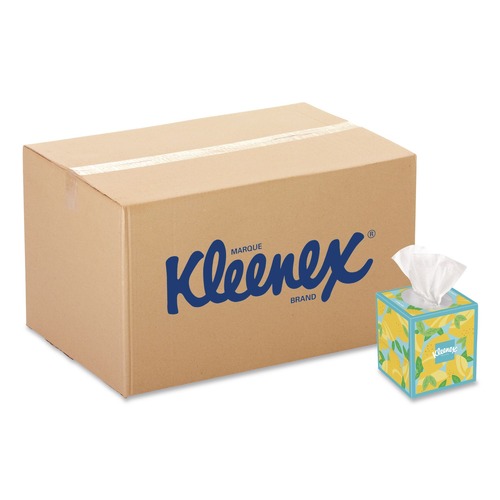 Paper Towels and Napkins | Kleenex 54271 Soothing Lotion 3-Ply Facial Tissue - White (1620/Carton) image number 0