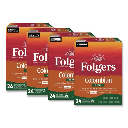 Coffee | Folgers 5000363988 Coffee K-Cups - Colombian Decaf (96/Carton) image number 0