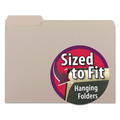 File Folders | Smead 10251 1/3-Cut Tabs Assorted Letter Size 0.75 in. Expansion Interior File Folders - Gray (100/Box) image number 2