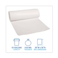 Storage Accessories | Boardwalk H7658MWKR01 55 Gallon 0.63 mil 38 in. x 58 in. Repro Low-Density Can Liners - White (10 Rolls/Carton,10 Bags/Roll) image number 4