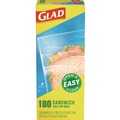 Food Trays, Containers, and Lids | Glad 60771 6.5 in. x 5.5 in. Fold-Top Sandwich Bags - Clear (2160/Carton) image number 1