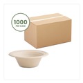 Bowls and Plates | Vegware VW-BL12NFA 12 oz Nourish Molded Compostable Fiber Bowl Tableware - White (1000/Carton) image number 1