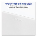 Back to School Sale | Avery 01333 11 in. x 8.5 in. 25-Tab 76 to 100 Avery Style Preprinted Legal Exhibit Side Tab Index Dividers - White (1-Set) image number 4