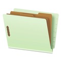 File Folders | Pendaflex 23224 2.5 in. Expansion 2 Dividers 6 Fasteners Letter Size End Tab Classification Folders - Pale Green Exterior (10/Box) image number 0
