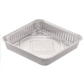 Food Trays, Containers, and Lids | Handi-Foil 4048-35-500 7.88 in. x 7.88 in. x 1.31 in. Aluminum 8 in. Square Cake Pan - Silver (500/Carton) image number 3