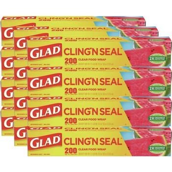  | Glad 00020 200 sq. ft. Cling'N Seal Plastic Food Wrap (12/Carton)