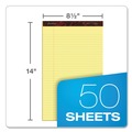 Notebooks & Pads | Ampad 20-030R Gold Fibre 8.5 in. x 14 in. Wide/Legal Ruled Writing Pads - Canary Yellow (1-Dozen) image number 1
