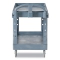 Cleaning Carts | Rubbermaid Commercial 2192463 BRUTE Heavy-Duty Ergo Handle Utility Cart Plastic 2 Shelves 750 lb Capacity 26-in x 55-in x 33.25-in Gray image number 2