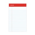 Notebooks & Pads | Universal M9-46300 50-Sheet 5 in. x 8 in. Perforated Writing Pads - Narrow Rule, White (1 Dozen) image number 1