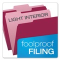 Just Launched | Pendaflex 152 1/3 BUR 1/3-Cut Tabs Assorted Letter Size Colored File Folders - Burgundy/Light Burgundy (100/Box) image number 3