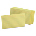 Flash Cards | Oxford 7321 CAN 3 in. x 5 in. Ruled Index Cards - Canary (100/Pack) image number 0