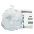 Trash Bags | Heritage Z8048WN R01 High-Density 45 Gallon 22 Microns 40 in. x 48 in. Waste Can Liners - Natural (25 Bags/Roll, 6 Rolls/Carton) image number 0