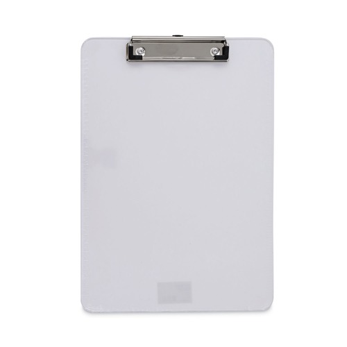 Clipboards | Universal UNV40310 Low-Profile Plastic Clipboard with 0.5 in. Clip Capacity for 8.5 x 11 Sheets - Clear image number 0
