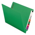 File Folders | Smead 25140 0.75 in. Expansion Heavyweight Colored End Tab 2-Fastener Folders - Letter Size/Green Exterior (50/Box) image number 1