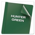 File Folders | Oxford 55856EE 8.5 in. x 11 in. 0.5 in. Capacity Report Cover - Clear/Hunter Green (25/Box) image number 4