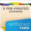 File Folders | Pendaflex SER-2-YEL 1/3-Cut Exterior Tabs 5 Dividers with 1/5-Cut Tabs Letter Size Hanging-Style Personnel Folders - Yellow image number 1