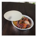 Food Trays, Containers, and Lids | Boardwalk BWKROUND9COMBO 48 oz. 9 in. x 1.66 in. Round Aluminum To-Go Containers with Lid - Silver (200/Carton) image number 3