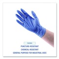 Disposable Gloves | Boardwalk 380MBXA 380 Series 4 mil Thick 9.5 in. Long Powder-Free Disposable General-Purpose Nitrile Gloves - Medium, Blue (100/Box) image number 7