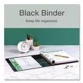 Binders | Cardinal 10301 11 in. x 8.5 in. ClearVue 3-Ring 1 in. Capacity Easy Open Slant-D Ring Binder - Black image number 5