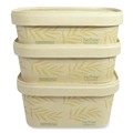 Food Trays, Containers, and Lids | World Centric CT-NT-24 4.7 in. x 6.8 in. x 2.3 in. 24 oz. No Tree Rectangular Sugarcane Containers - Natural (300/Carton) image number 1