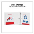 Binders | Universal UNV20748 11 in. x 8.5 in. 3 in. Capacity 3-Slant D-Ring View Binder - White image number 9