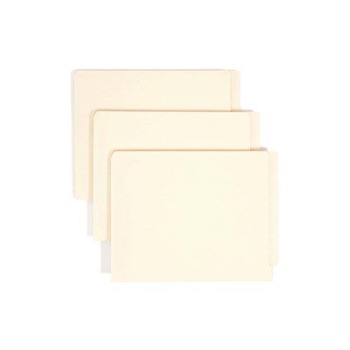 Smead 34115 End Tab 11-pt Manila 2-Fastener Folders with Reinforced Straight Tabs - Letter Size/Manila Exterior (50/Box)