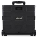 Back to School Sale | Universal UNV14110 18-1/4 in. x 15 in. x 18-1/4 in. to 39-3/8 in. Collapsible Mobile Storage Crate - Black image number 4