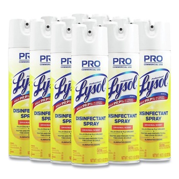 Professional LYSOL Brand 36241-04650 19 oz. Aerosol Spray Disinfectant Spray - Original Scent (12/Carton)
