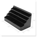 Desktop Organizers | Deflecto 90804 7.88 x 3.88 x 3.38 Plastic 8-Tier Recycled Business Card Holder - Black image number 3