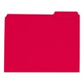 File Folders | Universal UNV16163 Reinforced 1/3-Cut Assorted Top-Tab File Folders - Letter Size, Red (100/Box) image number 3
