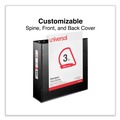 Binders | Universal UNV20747 11 in. x 8.5 in. 3 in. Capacity 3-Slant D-Ring View Binder - Black image number 5