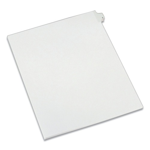 Dividers & Tabs | Avery 82200 10-Tab "2-in 11 in. x 8.5 in. Allstate Style Preprinted Legal Exhibit Side Tab Index Dividers - White (25/Pack) image number 0