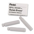 Pens | Pentel E10 Cylindrical Rod Eraser Refills for Pentel Side FX and Twist-Erase Pencils - White (3/Pack) image number 0