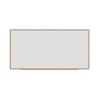 Universal UNV43620 96 in. x 48 in. Deluxe Melamine Dry Erase Board - Melamine White Surface, Oak Fiberboard Frame