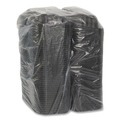 Food Trays, Containers, and Lids | Pactiv Corp. YCNB809610000 EarthChoice 9 in. x 6 in. x 3.25 in. Plastic SmartLock Microwavable MFPP Hinged Lid Container - Black (270/Carton) image number 2