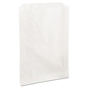 Bagcraft 300422 Grease-Resistant 6-1/2 in. x 8 in. Sandwich Bags - White (2000/Carton)