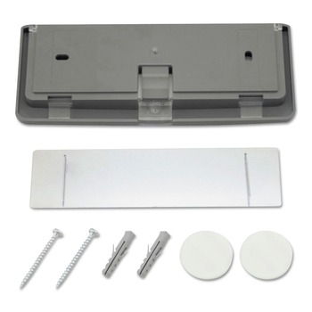 Durable 497737 6.75 in. x 0.63 in. x 5.13 in. Click Sign Holder For Interior Walls - Gray