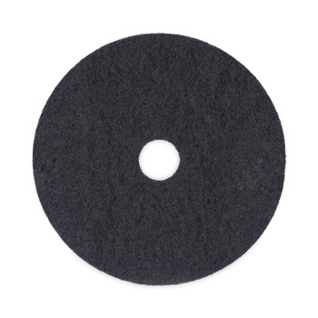 CLEANING AND SANITATION ACCESSORIES | Boardwalk BWK4020BLA 20 in. Diameter Stripping Floor Pads - Black (5/Carton)