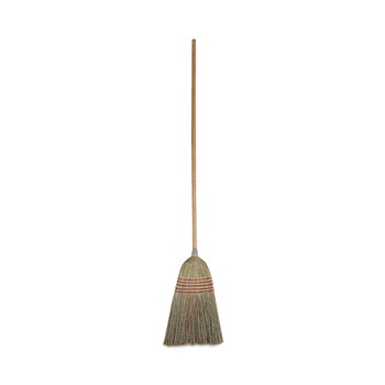 Boardwalk BWK926CCT 55 in. Corn Fiber Bristles Parlor Broom - Natural (12/Carton)