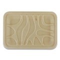 Food Trays, Containers, and Lids | World Centric TRSC2SLLF 8.2 in. x 5.7 in. x 0.7 in. PLA Lined PFAS-Free Paper Fiber Trays - Natural (500/Carton) image number 0