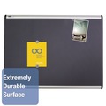 Bulletin Boards | Quartet MB543A Prestige Plus 36 x 24 Magnetic Fabric Bulletin Boards - Gray Surface/Silver Aluminum Frame image number 1