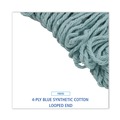 Mops | Boardwalk BWK1400MCT EchoMop with Looped-End Synthetic/Cotton Wet Mop Head - Medium, Blue (12/Carton) image number 7