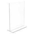 Office Presentation Supplies | Deflecto 590801 8.5 in. x 11 in. Insert Superior Image Double Sided Sign Holder - Clear image number 4