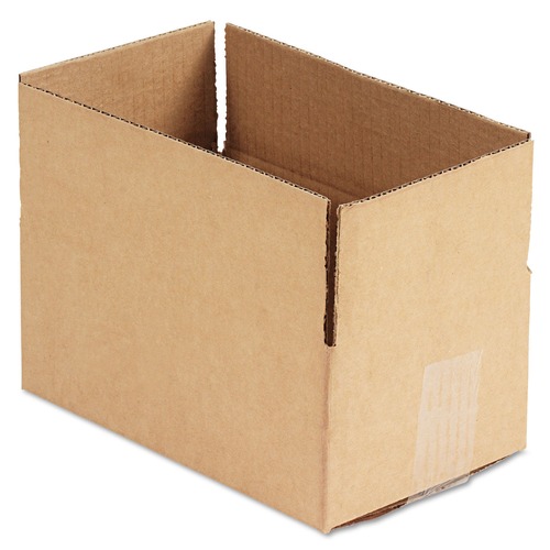 Mailing Boxes & Tubes | Universal UFS1064 6 in. x 10 in. x 4 in. Fixed-Depth Corrugated Regular Slotted Container Shipping Boxes - Brown Kraft (1-Bundle) image number 0