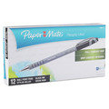 Pens | Paper Mate 9680131 FlexGrip Ultra Fine 0.8 millimeter Stick Recycled Ballpoint Pen - Black Ink/Gray Barrel (1-Dozen) image number 0