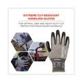 Cleaning Gloves | Ergodyne 10303 ProFlex 7072 ANSI A7 Nitrile-Coated CR Gloves, Gray, Medium, 12 Pairs/Pack image number 7