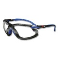 Safety & First Aid | 3M S1101SGAF-KT Solus 1000 Series Safety Glasses - Black/Blue Plastic Frame, Clear Polycarbonate Lens image number 1